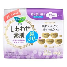 花王 乐而雅进口F透气棉柔超丝薄特长日用护翼型卫生巾17片*25cm*5包 （单位：包）