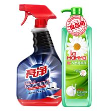 亮净 厨房去重油剂(渗透洁净配方) 1L+妈妈壹选餐具净洗洁精800g组合装 强效去油渍污垢油烟机 （单位：组）