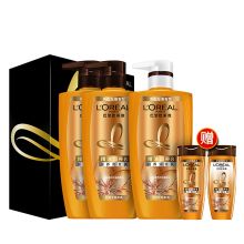 欧莱雅 精油润养超值洗发水护发素套装  洗发露500ml*2+精油润养润发乳500ml 单位：套