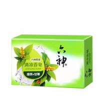 六神 清凉香皂绿茶+甘草 90g 单位：块