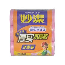 妙洁（MIAOJIE） MBGRM3-B B型厚实垃圾袋中号超值装45*50cm 90只/包 粉红
