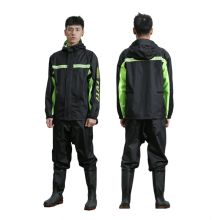 漯岚  L号  分体式反光雨披外套 黑色  雨衣 ( 单位：套 )