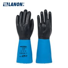兰浪/LANON  SR305 进口加长厚重型氯丁橡胶 防化手套 防有机溶剂防腐蚀耐酸碱工业劳保防护 10双