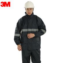 3M R2911 PVC防水安全警示服 反光雨衣雨裤套装 1套 藏青色 XXXL 单位：套